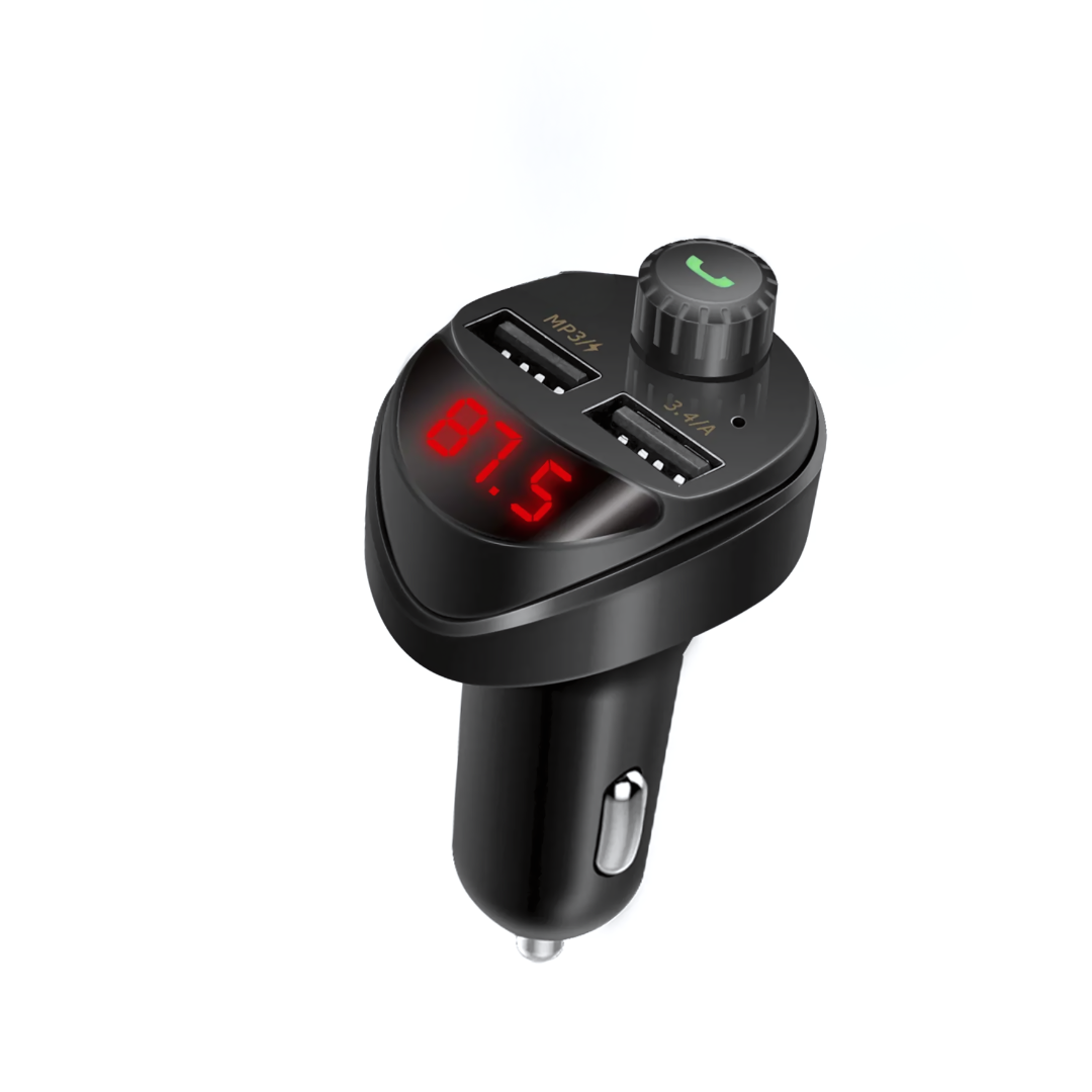 Ven-Dens FM-004 Car Charger And Bluetooth FM Player With 2 USB and TF Port